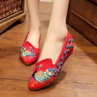 Zapatos de baile cuadrado bordado zapatos viejos Beijing zapatos de tela