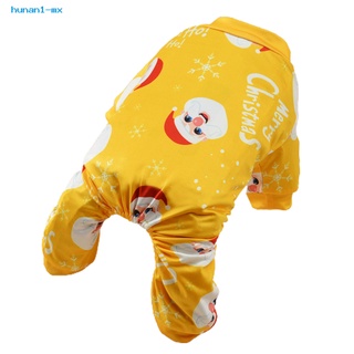 hunan1.mx disfraz de textura suave para mascotas, perros, mameluco, ropa para mantener el calor para navidad