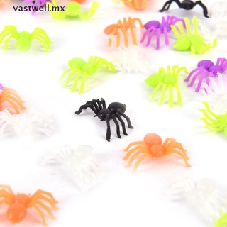 [Nuevo] 200 Unids/Set De Arañas Miniatura De Plástico De Halloween De Varios Colores Decorar Juguetes Pequeños [vastwell] (3)