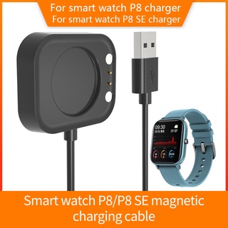 negro reemplazo magnético usb cable de carga cargador cuna para p8/p8 se smart watch...