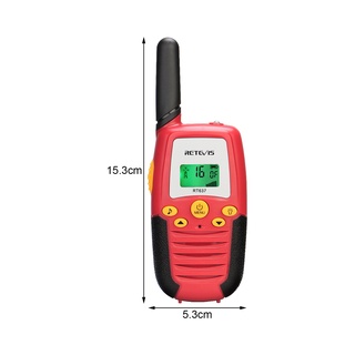 by 2pcs retevis rt37 niños walkie talkie multifuncional buen rendimiento rojo 0.5w de mano mini frs inalámbrico de dos vías radio para regalo de cumpleaños (5)