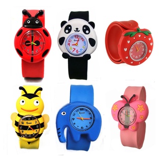 kanwen 3d relojes de pulsera de cuarzo animal relojes de pulsera de silicona niños bebé regalos reloj slap niños/multicolor (6)
