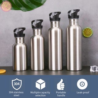 Botella de agua fría de acero inoxidable para deportes, gimnasio, ciclismo, senderismo, 500/750/1000 ml