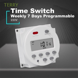TERRY Programmable Time Relay Rechargeable Battery Digital Timer Timer Switch Automatic Loop Programmer 5V 12V 24V 110V 220V 7 Days CN101A
