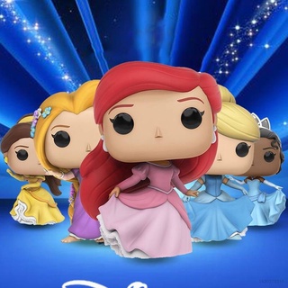 caliente funko pop disney princesa figura de acción tiana ariel cenicienta belle rapunzel modelo muñecas niños juguete regalos adornos de escritorio popular popular