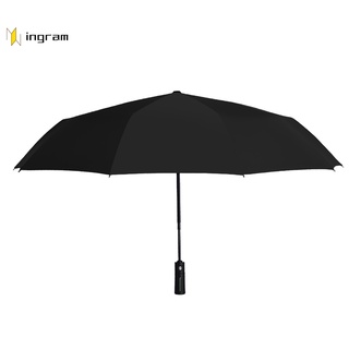 [en] stock resistente al desgaste paraguas plegable a prueba de viento impermeable 10 rib paraguas portátil para viaje