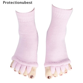 protectionubest 1 par de separadores de cinco dedos de los pies calcetín hallux valgus corrector de juanete ajustador npq