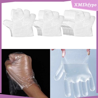 [xmehfypo] 100/300/1000 piezas guantes desechables ecológicos de plástico pe guantes para cocina cocina limpieza seguridad manejo de alimentos