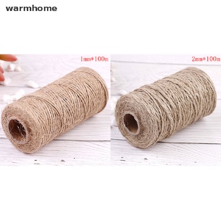 [warmhome] Cuerda de cuerda seca Natural de 100 metros hilo hilo hilo hilo para decoración DIY juguete artesanía caliente