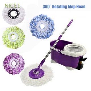 nice1 - almohadilla de limpieza para el hogar, limpiador de pisos, 360, rotación, magia, reemplazo, cepillo de microfibra, multicolor