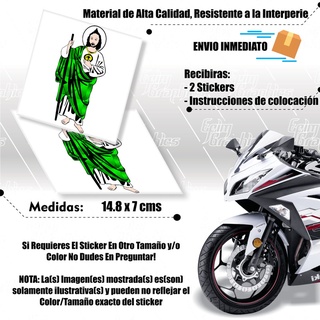 Par Calcomania Sticker San Judas Tadeo Efx Moto Ss