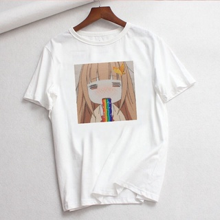 Mujer camiseta Harajuku mujeres Casual manga corta camiseta de dibujos animados Top mujer camiseta Hip Hop
