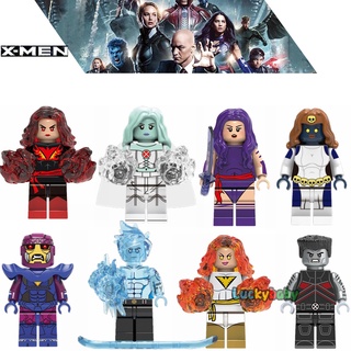 compatible lego x-men minifigures wolverine phoenix mystique iceman psylocke marvel bloques de construcción muñeca juguetes de niños regalos