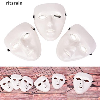 Ritsrain Unisex Plastic Scary Mask Masquerade Party Ghost Theater Prop Dance Fancy Dress MX