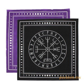 pockt 50*50cm no tejido tarot mantel runa adivinación altar parche tarot mesa cubierta juego de mesa textiles negro/púrpura