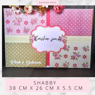 Embalaje de tarjeta SHABBY 38 cm x 26 cm x 5,5 cm
