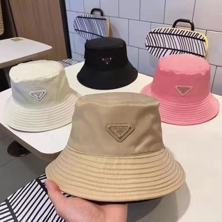 [Spot] original pradas sombrero de pescador de una pieza sombrero de pescador unisex sombrero de playa para el sol hombres y mujeres sombrero de pescador al aire libre