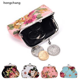 hongchang - monedero para mujer, diseño de flores, diseño de monedas