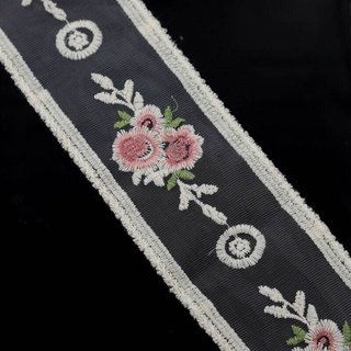 HANQUOTIENT Bridal Lace Ribbon Dress DIY Lace Trims Accessories Tulle White Garments Floral Decoration Embroidered (9)