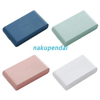 NAK Portable Flip Cover Mask Storage Box Solid Colors Flat Mask Storage Case Anti-dust Mask Box Home Outdoor Storage Health