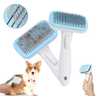 Cepillo Peine Deslanador De Pelo Para Mascota Auto limpiante Aseo Limpieza Perros Gato (1)