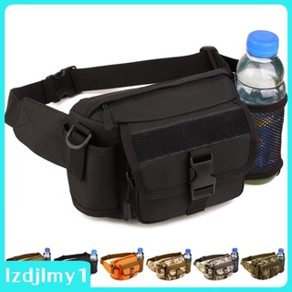 utility nylon cintura pack malla botella de agua titular bolsa senderismo trekking al aire libre honda hombro cinturón bolsa mochila - 7