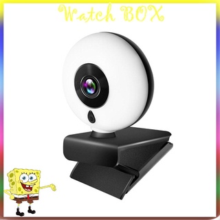 Cámara De Alta definición 2k Webcam Pc-Web con micrófono y anillo luz (W.B.)