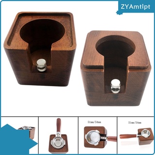 soporte de madera para filtro de café, soporte para espresso, soporte para cafetera, accesorios de café, fácil de limpiar (9)