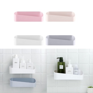 brroa minimalista color sólido geométrico ducha caddy adhesivo estante de baño organizador montado en la pared estante de almacenamiento estante de ducha
