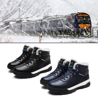 *SLT Fashion Plus Velvet Men Shoes Anti-skid Rubber Sole Winter Warm Casual Shoes
