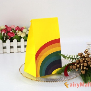 [popular]40 Bolsas de papel Kraft para alimentos arcoíris, bolsa de regalo de caramelo