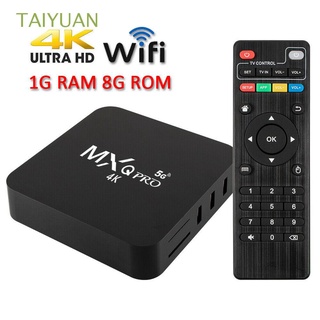 TAIYUAN MXQpro TV BOX 4K Set Top Box Media Streamer Dual Band Wifi 2.4G/5G WiFi RK3229 Android 7.1 1GB+8GB MXQ Pro Set-top