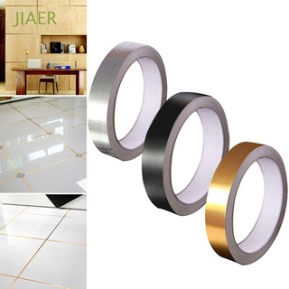 jiaer 0,5 cm/1 cm de sellado de espacios adhesivos para el hogar, costuras, cinta de papel de aluminio, 50 m, autoadhesivo, impermeable, baño, pvc, línea de suelo