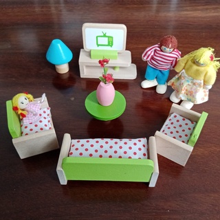 los niños de la casa de juegos educativos juguetes de madera lindo salón comedor baño conjunto completo de muebles juguetes (6)