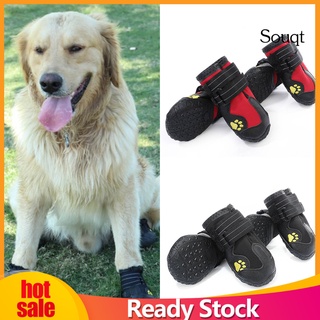 Sqyg-4Pcs Zapatillas De Deporte Para Mascotas Transpirable Mantener Calor Impermeable Mascota Perro Zapatos