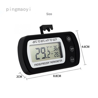 Pingmaoyi - termómetro Digital impermeable para nevera/congelador con LCD Min/Max.