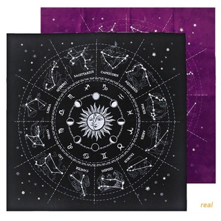 realmaa 12 constelaciones tarot tarjeta mantel terciopelo adivinación altar paño juego de mesa fortune astrología oracle tarjeta pad