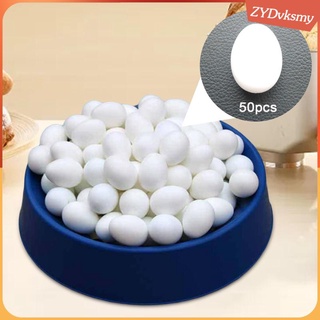 50 Pieces Plastic Pigeon Eggs Dummy False Eggs for Hatching Supplies Racing Pigeons
