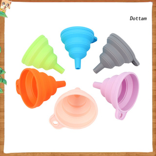 【DT】2Pcs Silicone Foldable Heat Resistant Funnels Oil Liquid Transfer Kitchen Tool