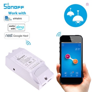 sonoff pow r2 wifi inalámbrico smart home wifi mando a distancia 15a funciona con google home alexa