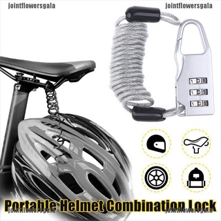 jo2mx 1pc casco de bicicleta de alambre de cable de bloqueo de código al aire libre bicicleta de montaña cuerda de candado tom