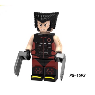 Leego Marvel hero minifigura Wolverine equipo X Lego minifiguras juguete PG1592 bloquesniños montaje de juguetes (2)