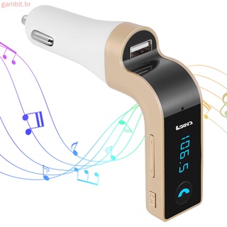 [gambit] Kit de manos libres transmisor FM radio reproductor MP3 Bluetooth con cargador USB & AUX