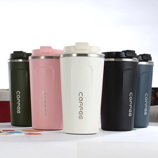 ⚡Ready stock⚡380ML Insulated Tumbler Coffee Travel Mug Vacuum Insulated Coffee Thermos Cup Stainless Steel with Screw on Lid (1)