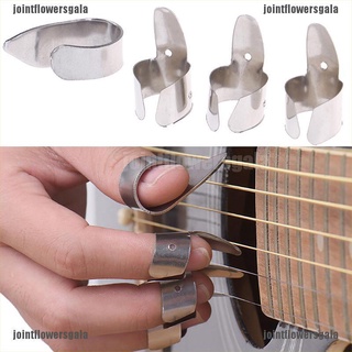jo2mx 4 piezas accesorios de guitarra púas de dedo plectrums metal slide herramientas tom
