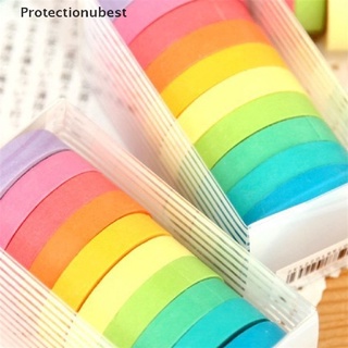 protectionubest papel de color sólido washi cinta adhesiva enmascaramiento diy scrapbook etiqueta adhesiva cintas npq
