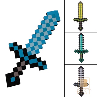 Minecraft espada de espuma juego de rol batalla juguete tamaño vida Minecraft Pixel espadas para el juego activo
