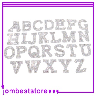 26pcs rhinestone letra apliques decorativo apliques coser en a-z alfabeto parches para ropa camisas jeans zapatos bolsas