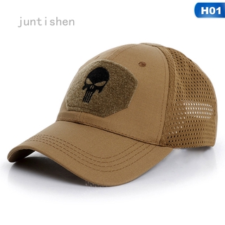 Punisher gorra de béisbol protector solar sombrero camuflaje militar ejército camuflaje Camping senderismo pesca al aire libre sombrero bordado gorra (1)