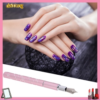 Daixiong - juego de 6 bolígrafos para uñas, Color rosa, diseño de uñas, Metal, diamante, cristal, bolígrafo para profesional